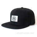 Tampa de snapback de lã com logotipo de borracha